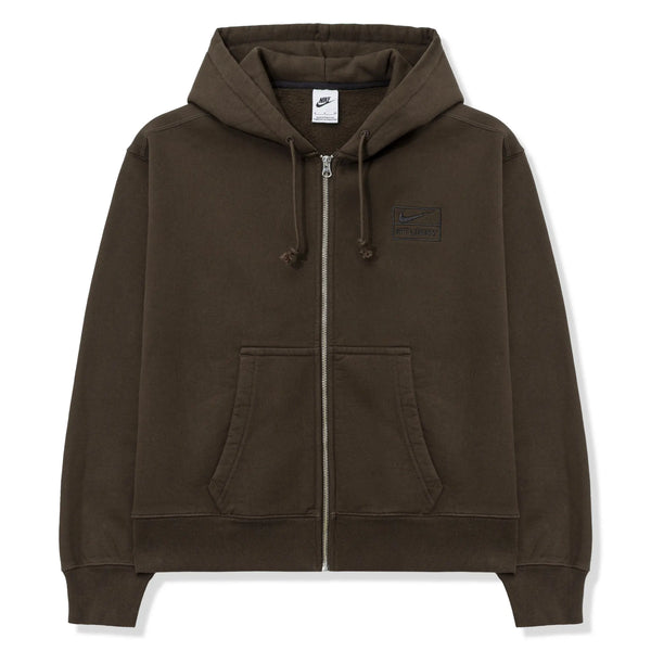 Hoodie Nike × Stussy Fleece Stone Washed Foncé Cinder Zip-up
