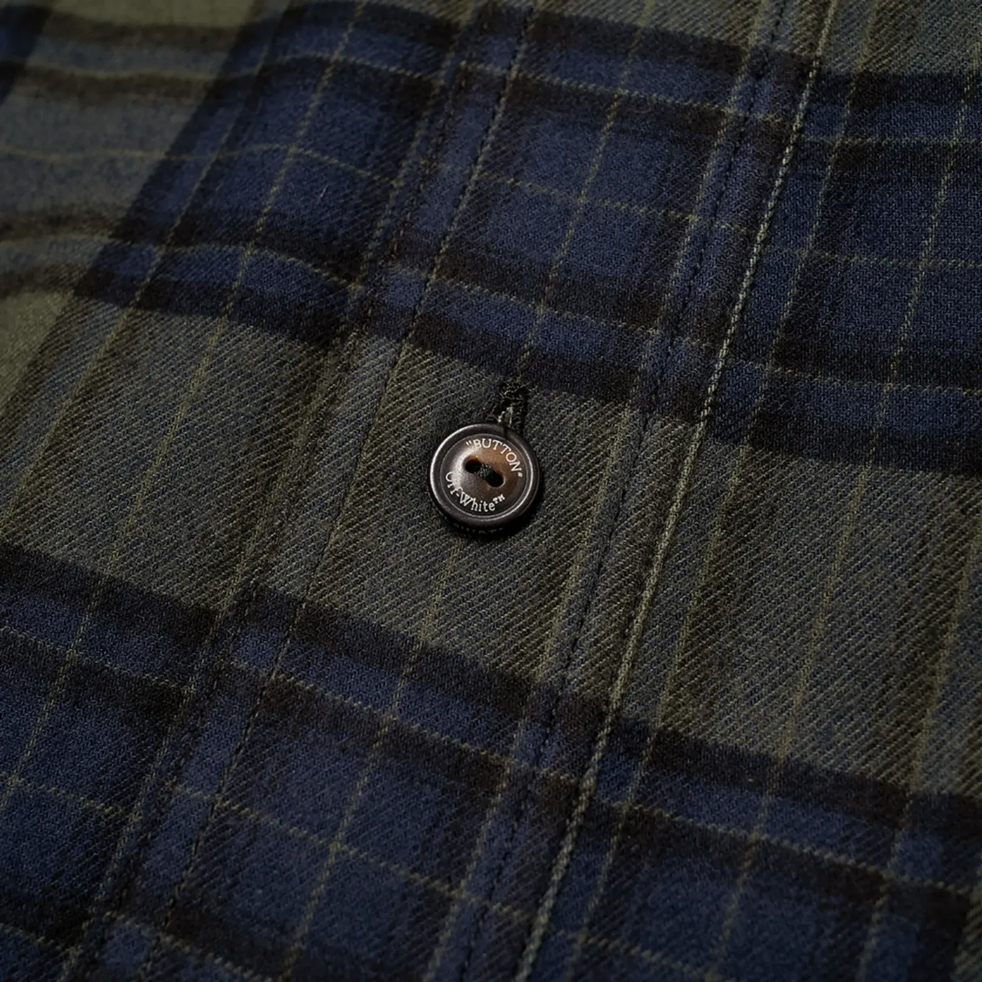 Chemise Off-White Diagonal Check L/S Vert Flannel Shirt — vue 5