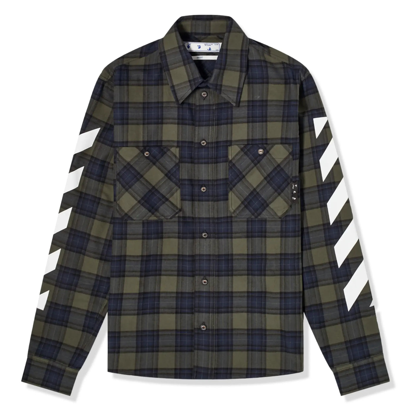 Chemise Off-White Diagonal Check L/S Vert Flannel Shirt