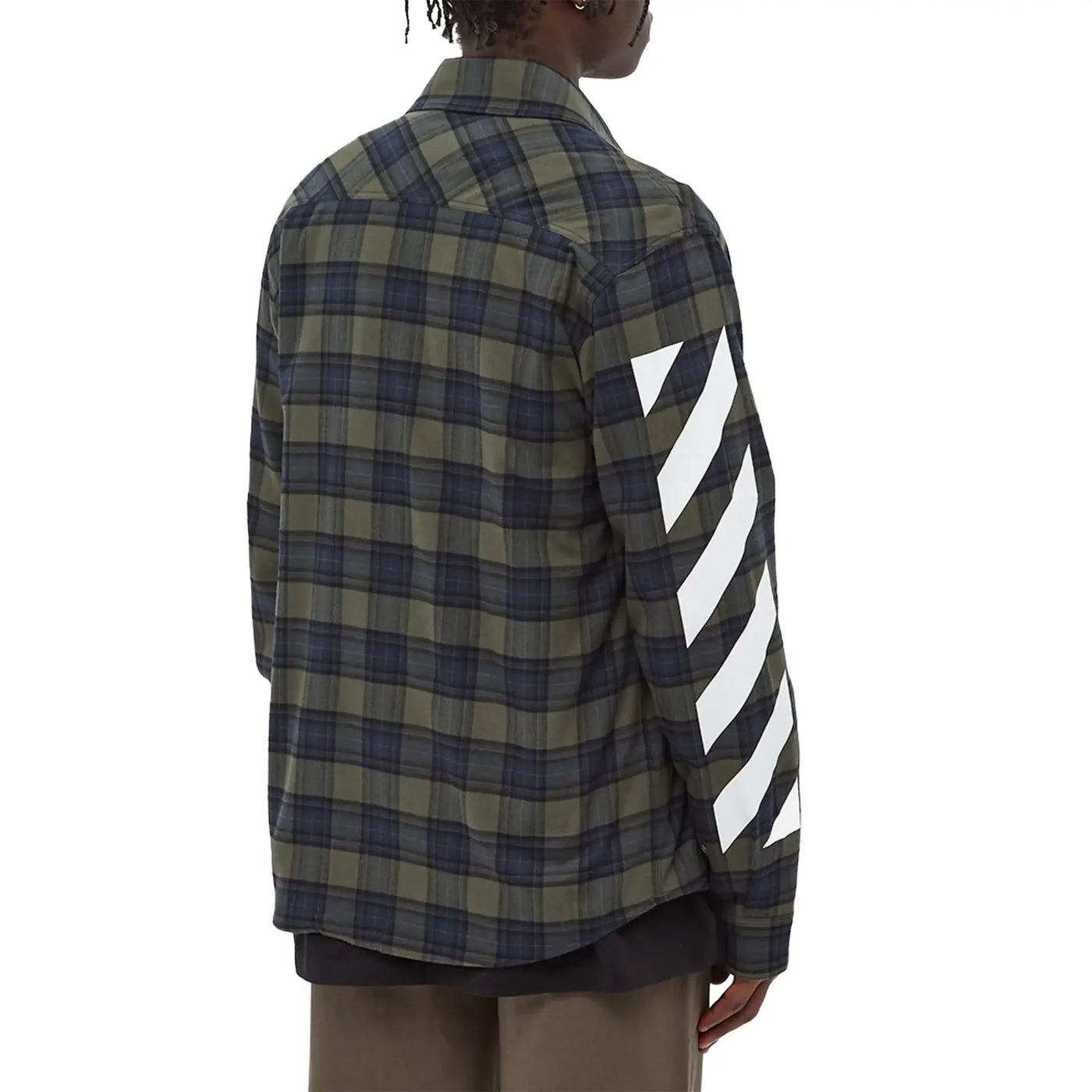 Chemise Off-White Diagonal Check L/S Vert Flannel Shirt — vue 2