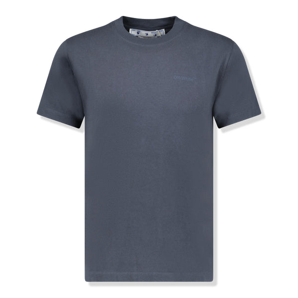 T-Shirt Off-White Diagonal Stripes T Shirt Foncé Gris