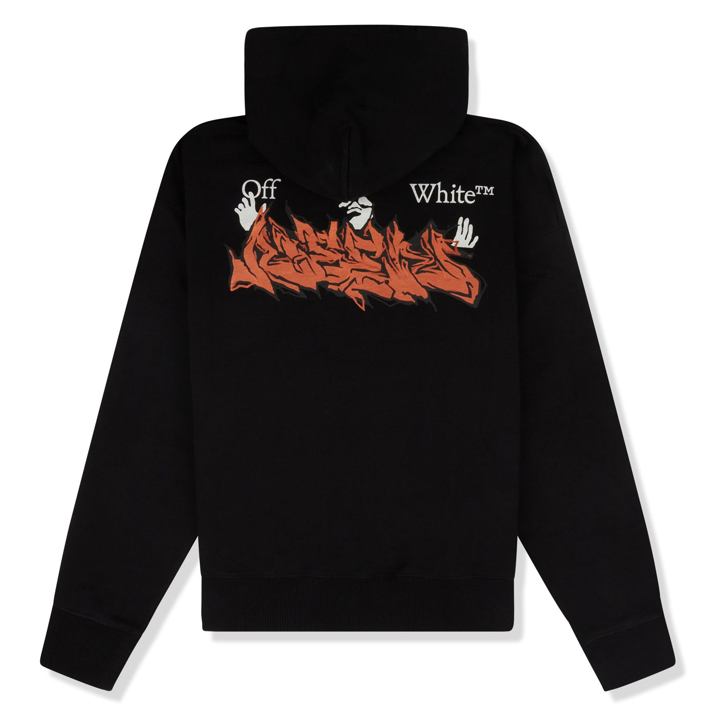 Hoodie Off-White Marker Graffiti Spray Noir — vue 2