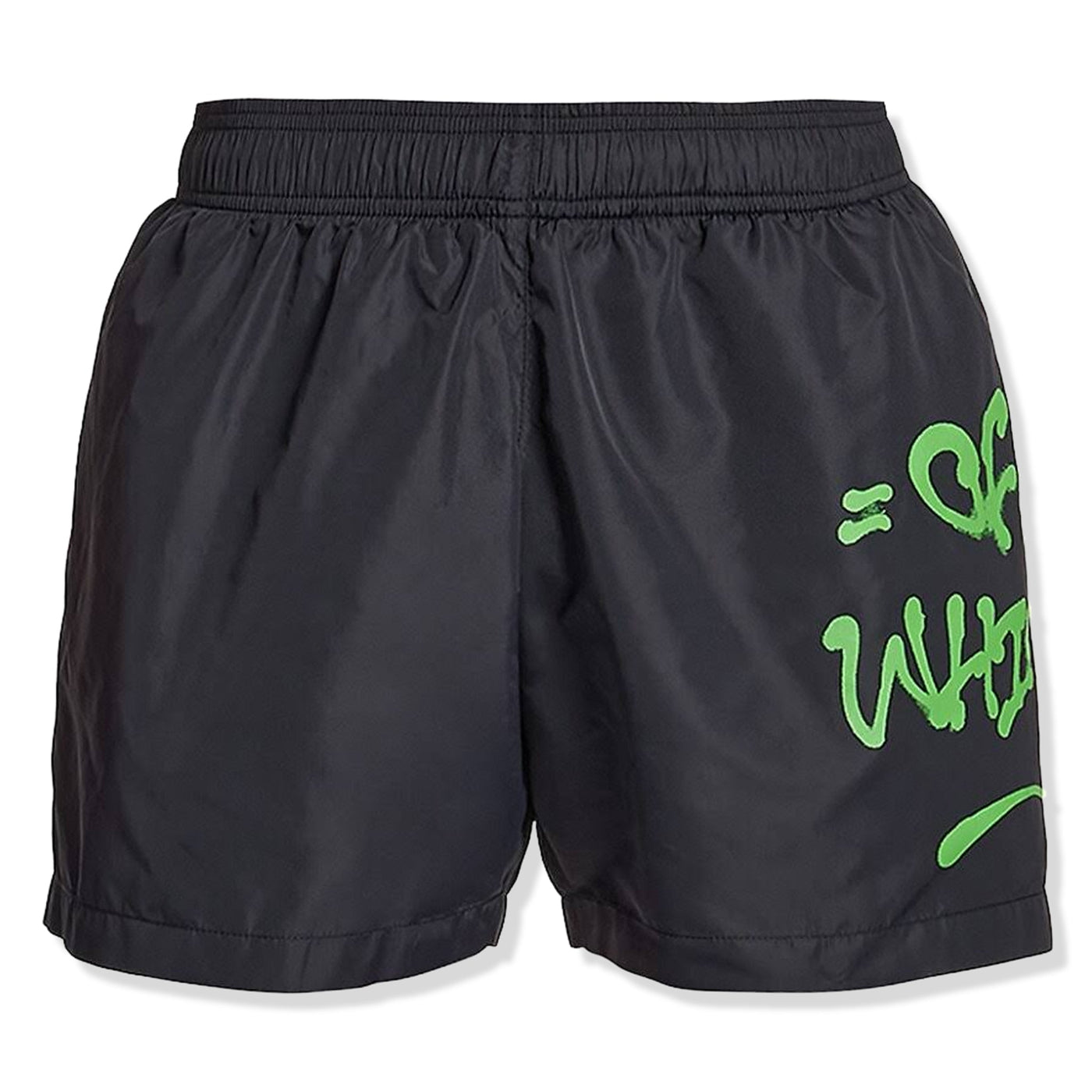 Short Off-White Neon Logo Print Noir Swim
