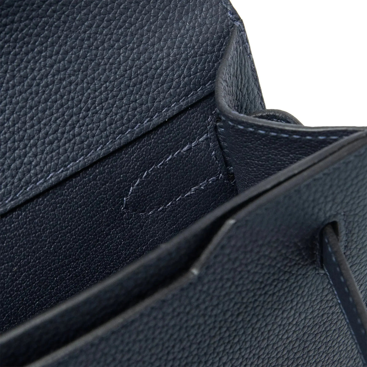 Pochette Cuir — Bleu Nuit — vue 8 | COMOCLO