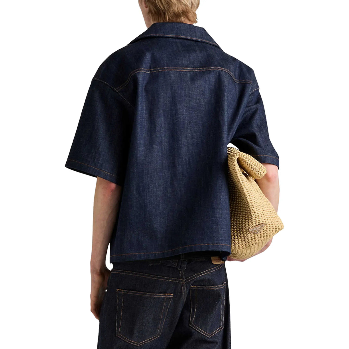 Chemise Prada Bowling Denim S/S Marine Shirt — vue 2