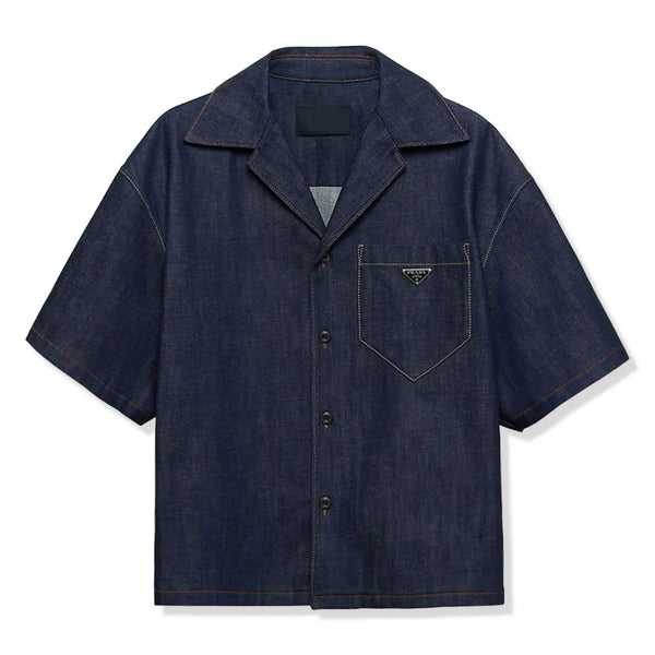 Chemise Prada Bowling Denim S/S Marine Shirt