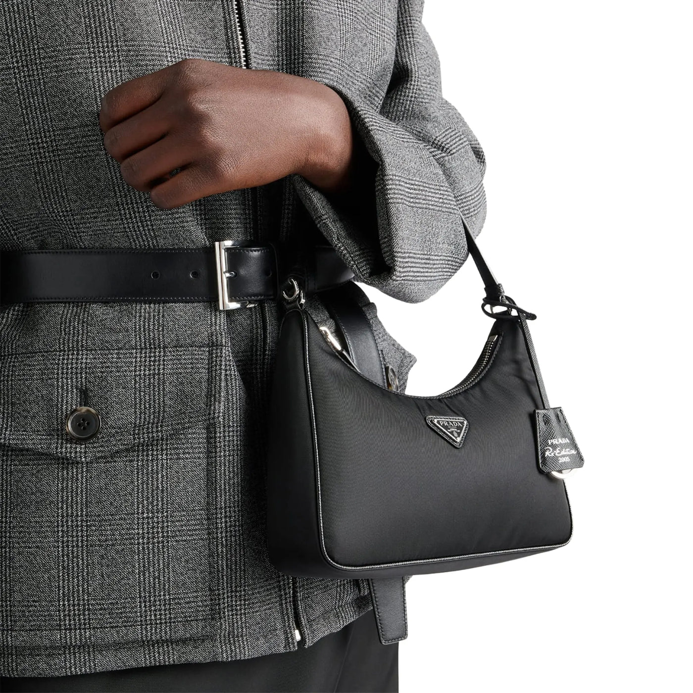 Sac Prada Logo Re-edition 2005 Mini Noir — vue 7