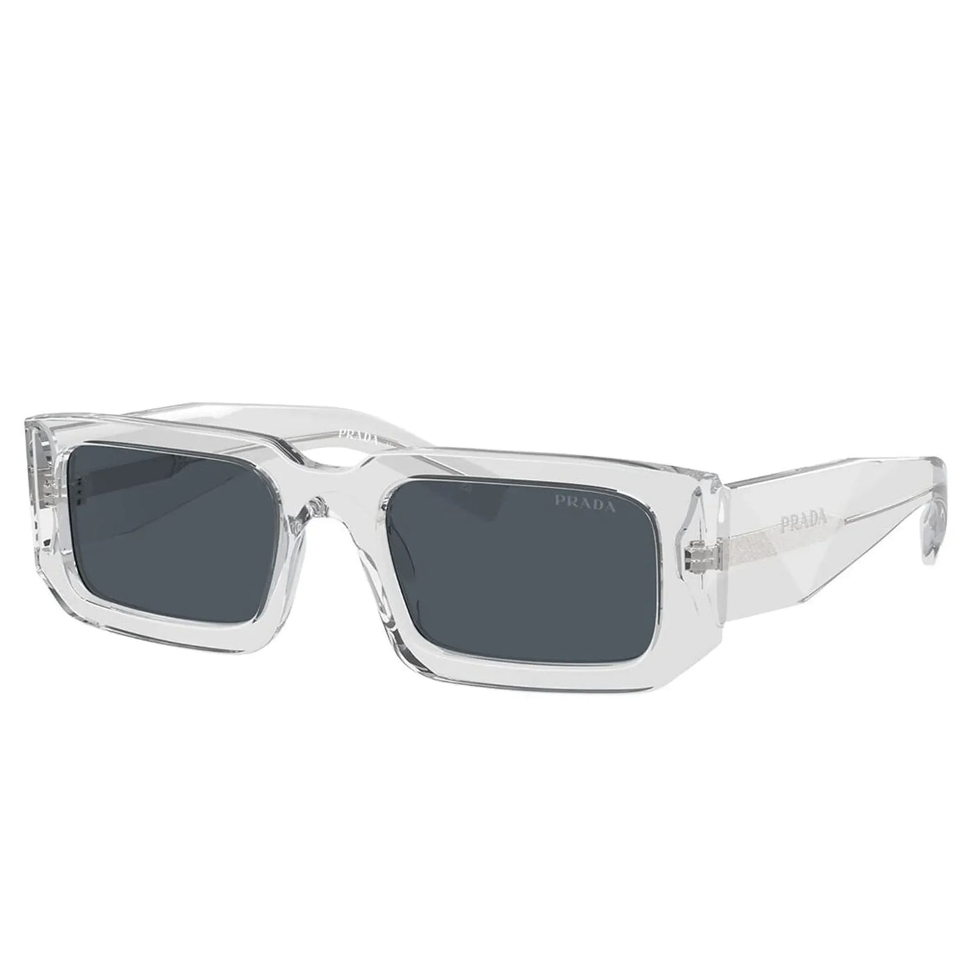 Lunettes de soleil Prada PR 06YS 12R09T Transparent Gris — vue 2