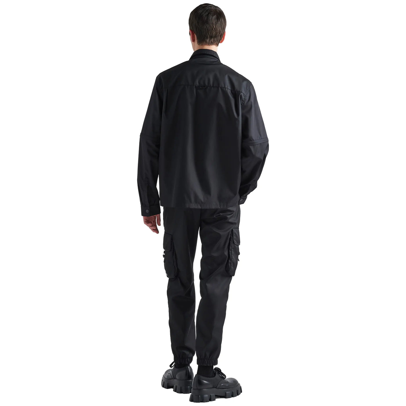 Chemise Prada Re-nylon Gabardine Noir Shirt — vue 3