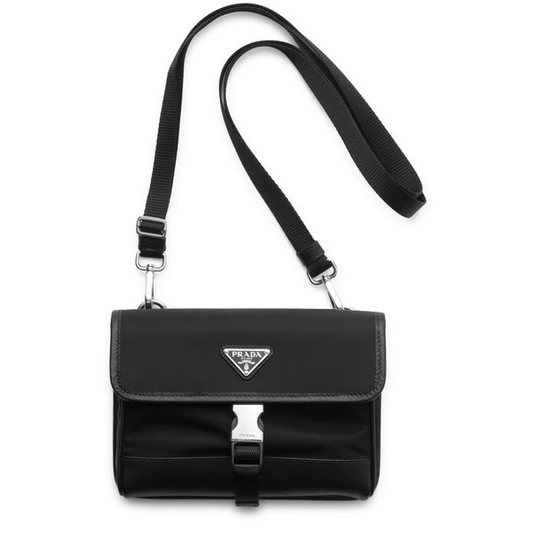Pochette Prada Re-nylon Saffiano Leather Noir Smartphone Case