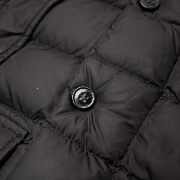 Parka Moncler Preloved - Cluny Noir 100% Real Fur