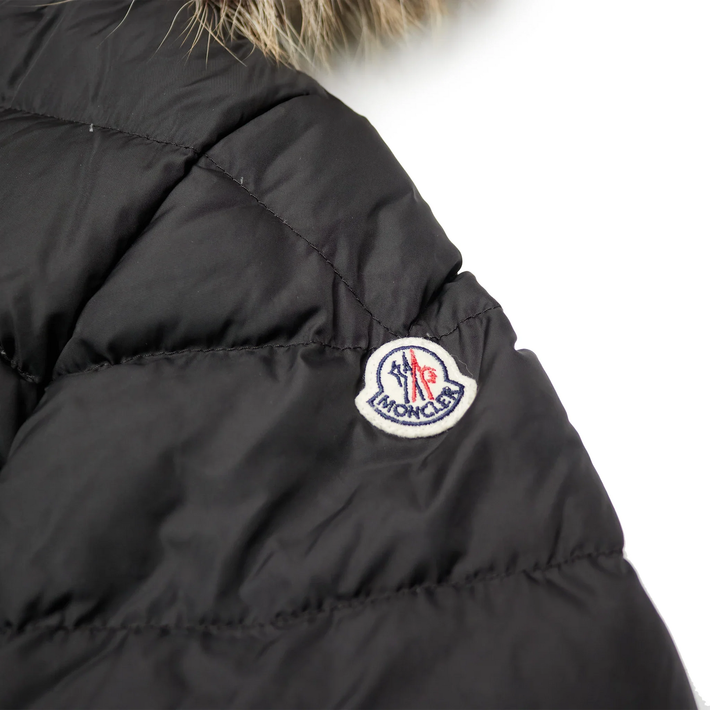 Parka Moncler Preloved - Cluny Noir 100% Real Fur — vue 3