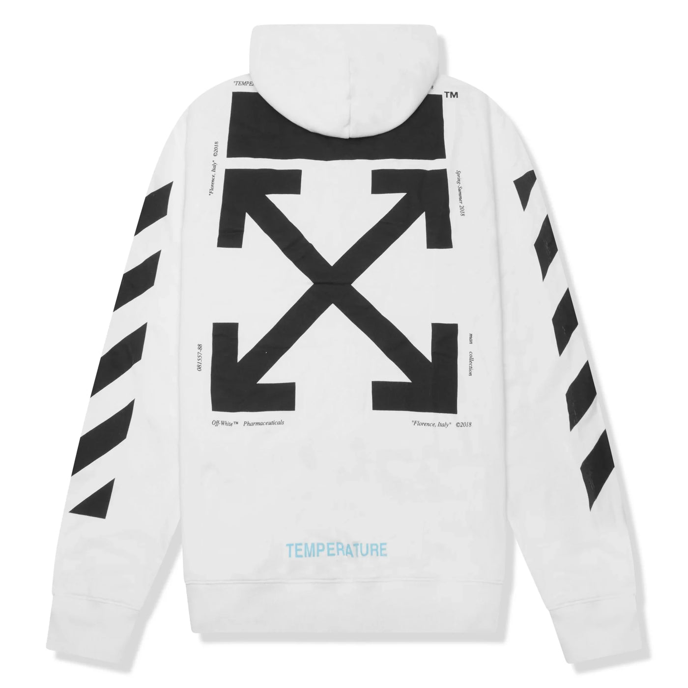 Hoodie Off-White Preloved - Mona Lisa Blanc Noir Gris — vue 2