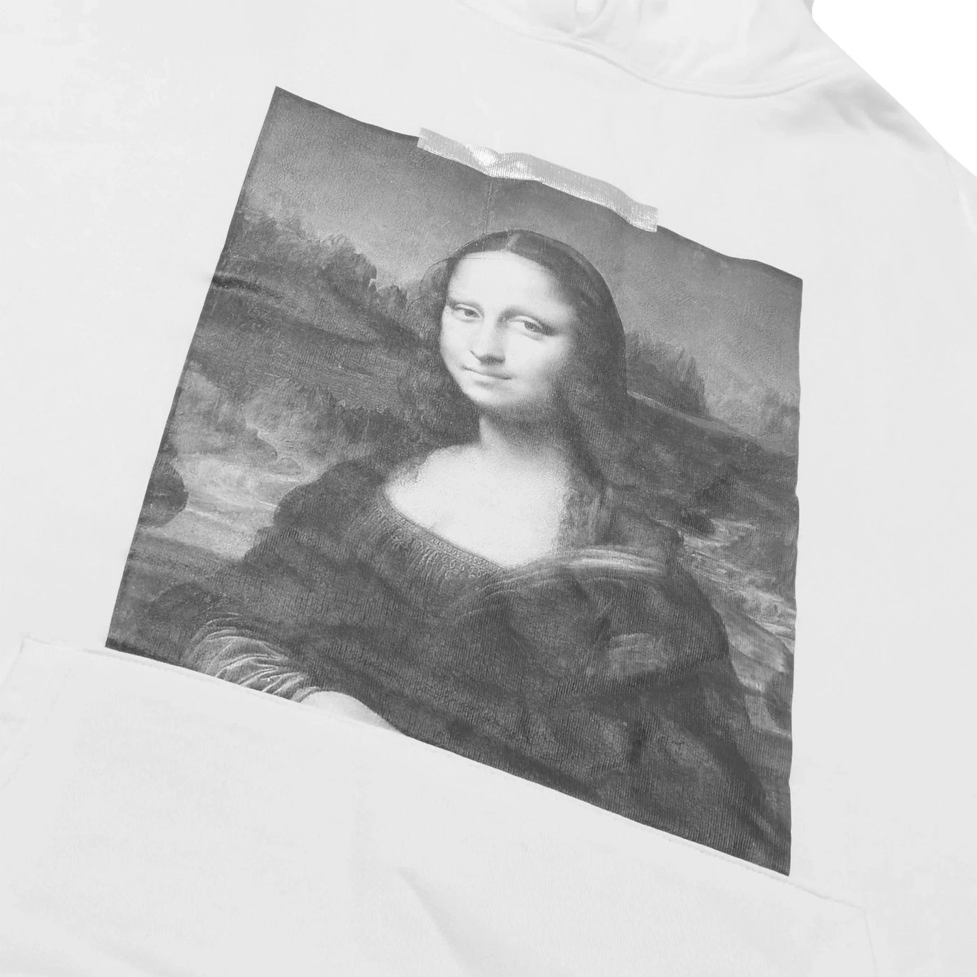 Hoodie Off-White Preloved - Mona Lisa Blanc Noir Gris — vue 3