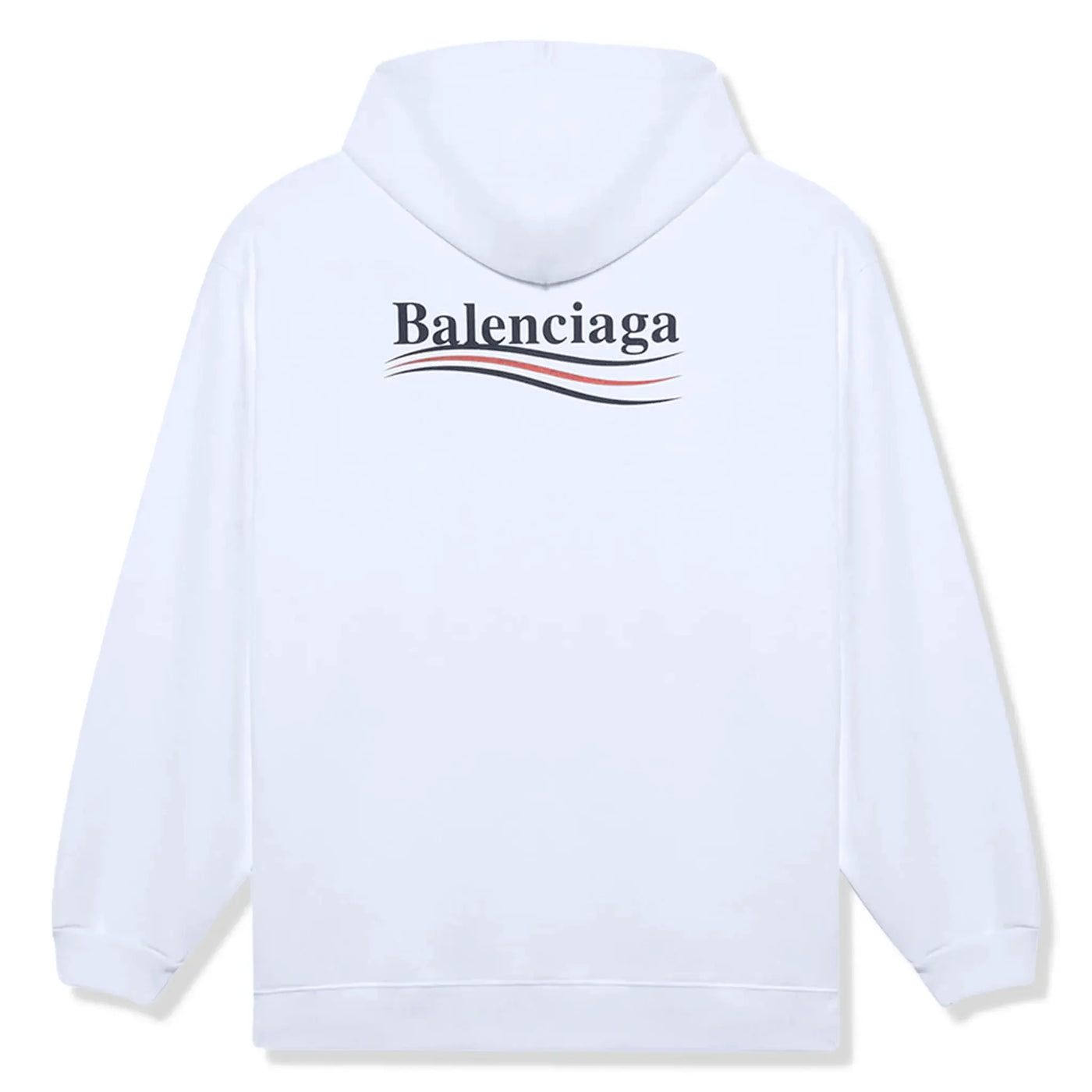 Hoodie Balenciaga Preloved - Political Campaign Logo Blanc — vue 2