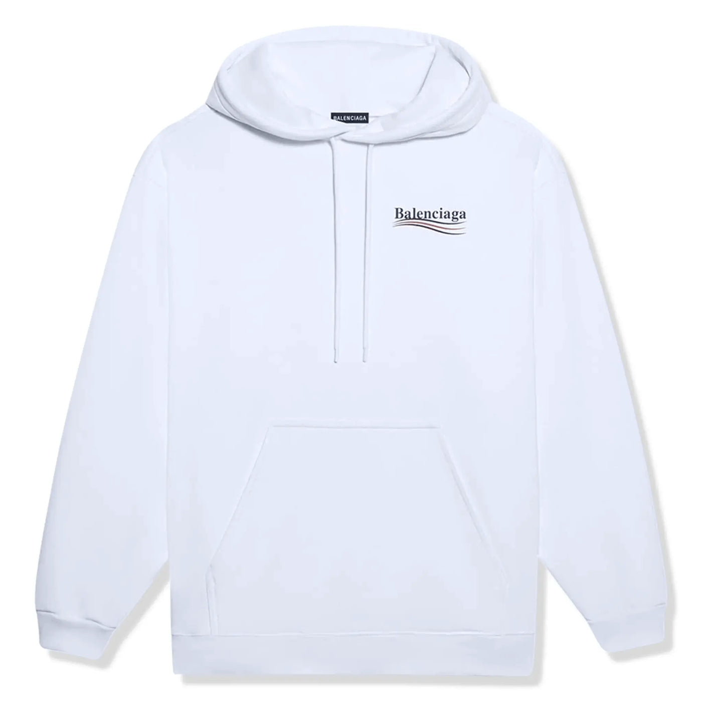 Hoodie Balenciaga Preloved - Political Campaign Logo Blanc