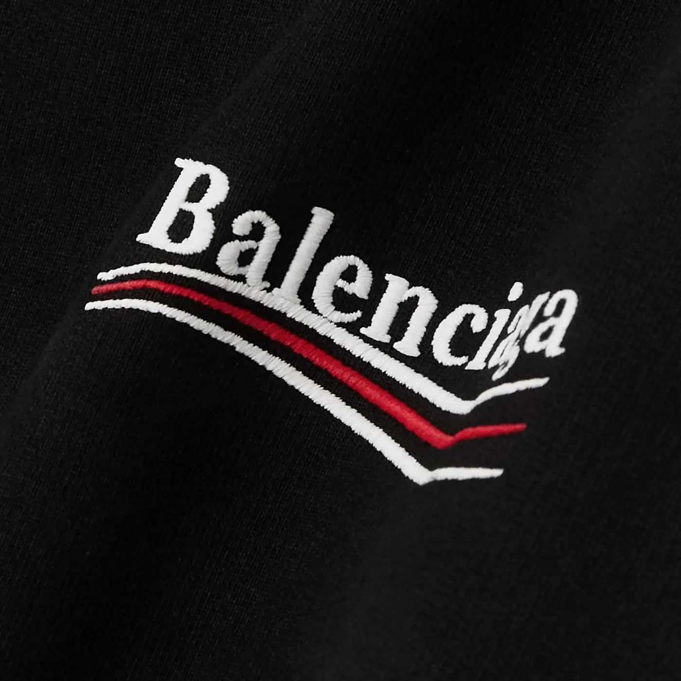 Hoodie Balenciaga Preloved - Political Logo Noir — vue 6