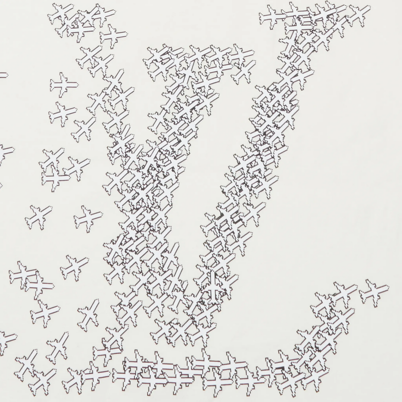 T-Shirt Louis Vuitton Preloved - 2054 Planes Blanc T Shirt — vue 6