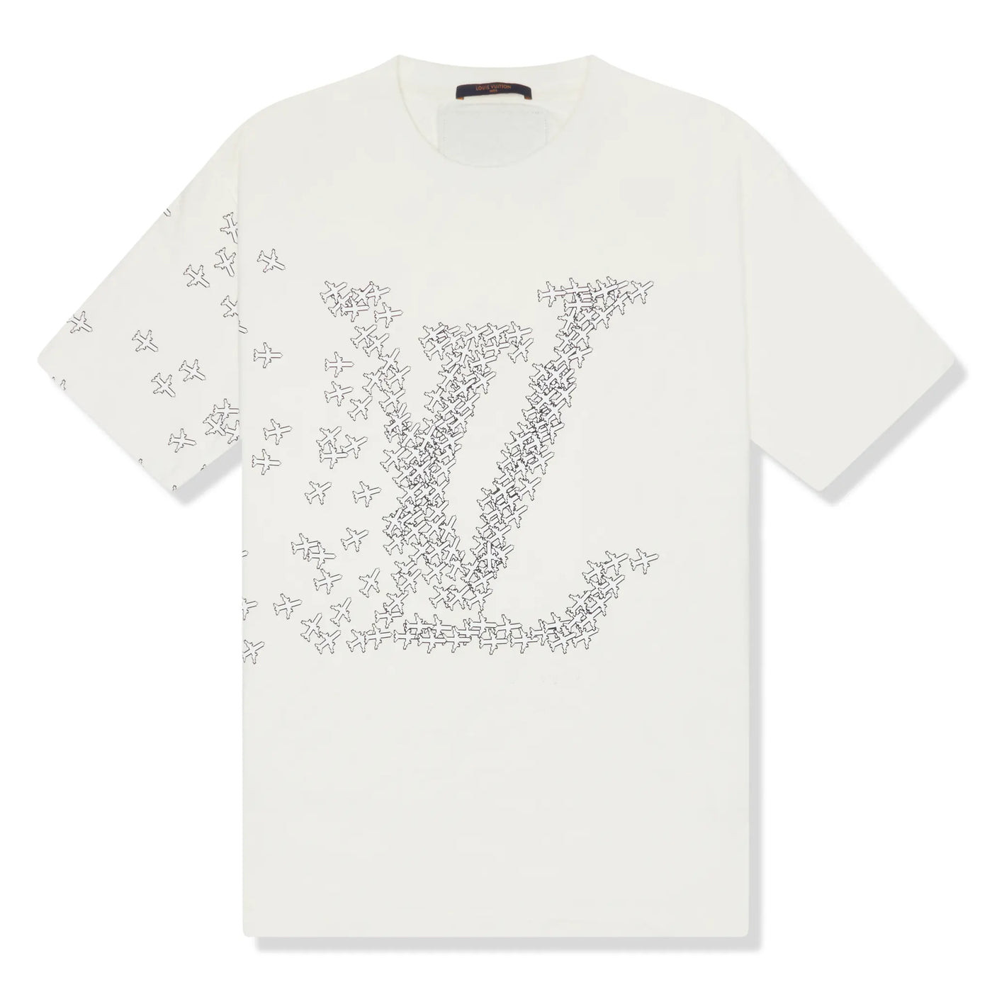 T-Shirt Louis Vuitton Preloved - 2054 Planes Blanc T Shirt