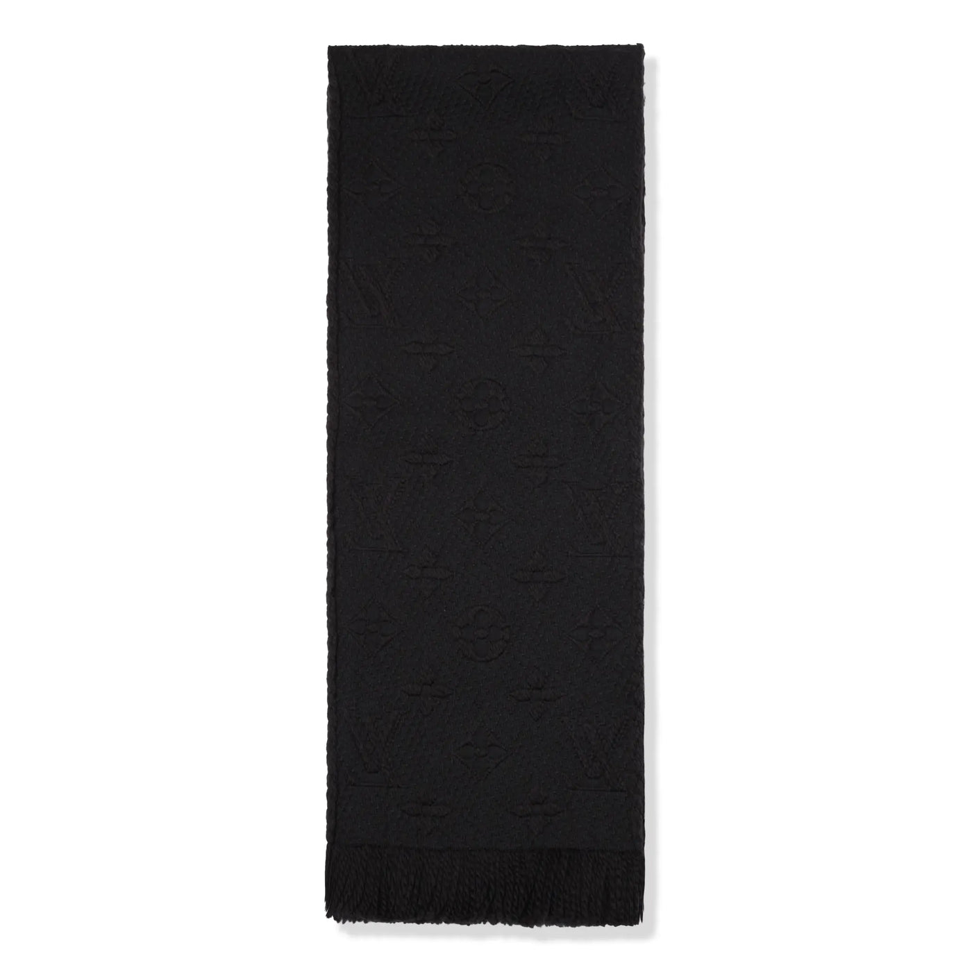 Écharpe Louis Vuitton Preloved - Logomania Wool Noir — vue 2