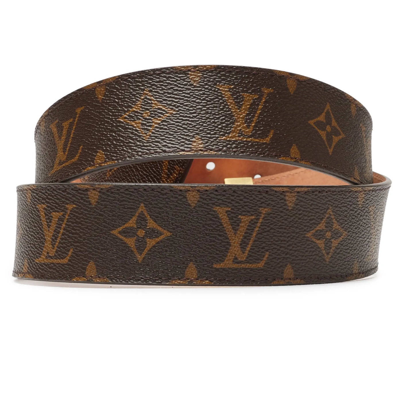 Ceinture Louis Vuitton Preloved - Initiales Monogram 40mm Marron — vue 3