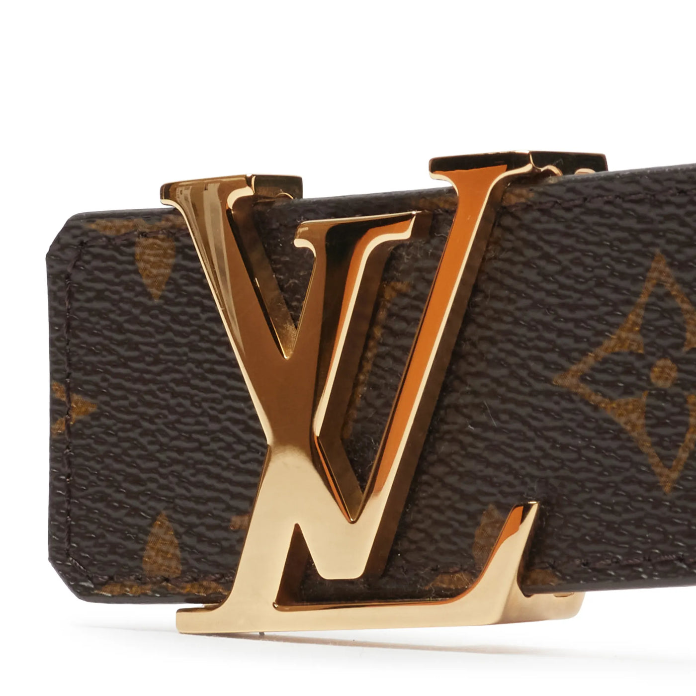 Ceinture Louis Vuitton Preloved - Initiales Monogram 40mm Marron — vue 4