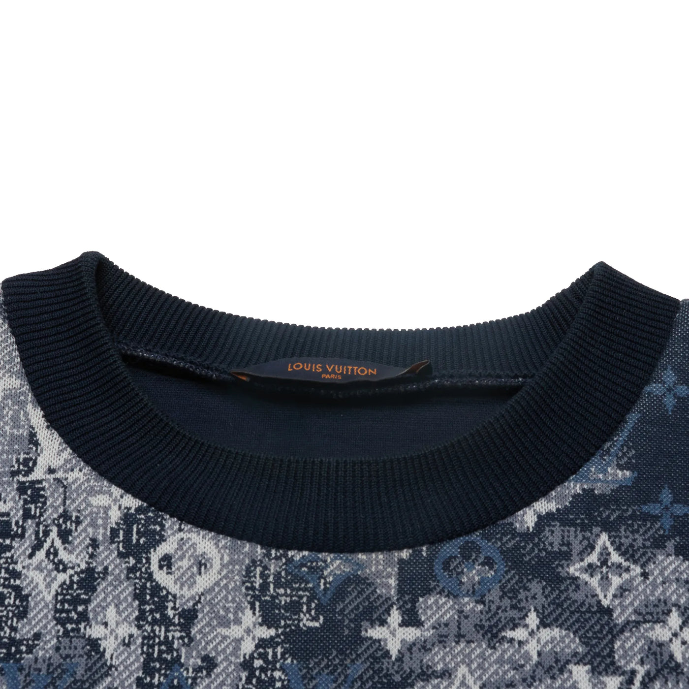 Sweat Louis Vuitton Preloved - Monogram Tapestry Bleu — vue 4