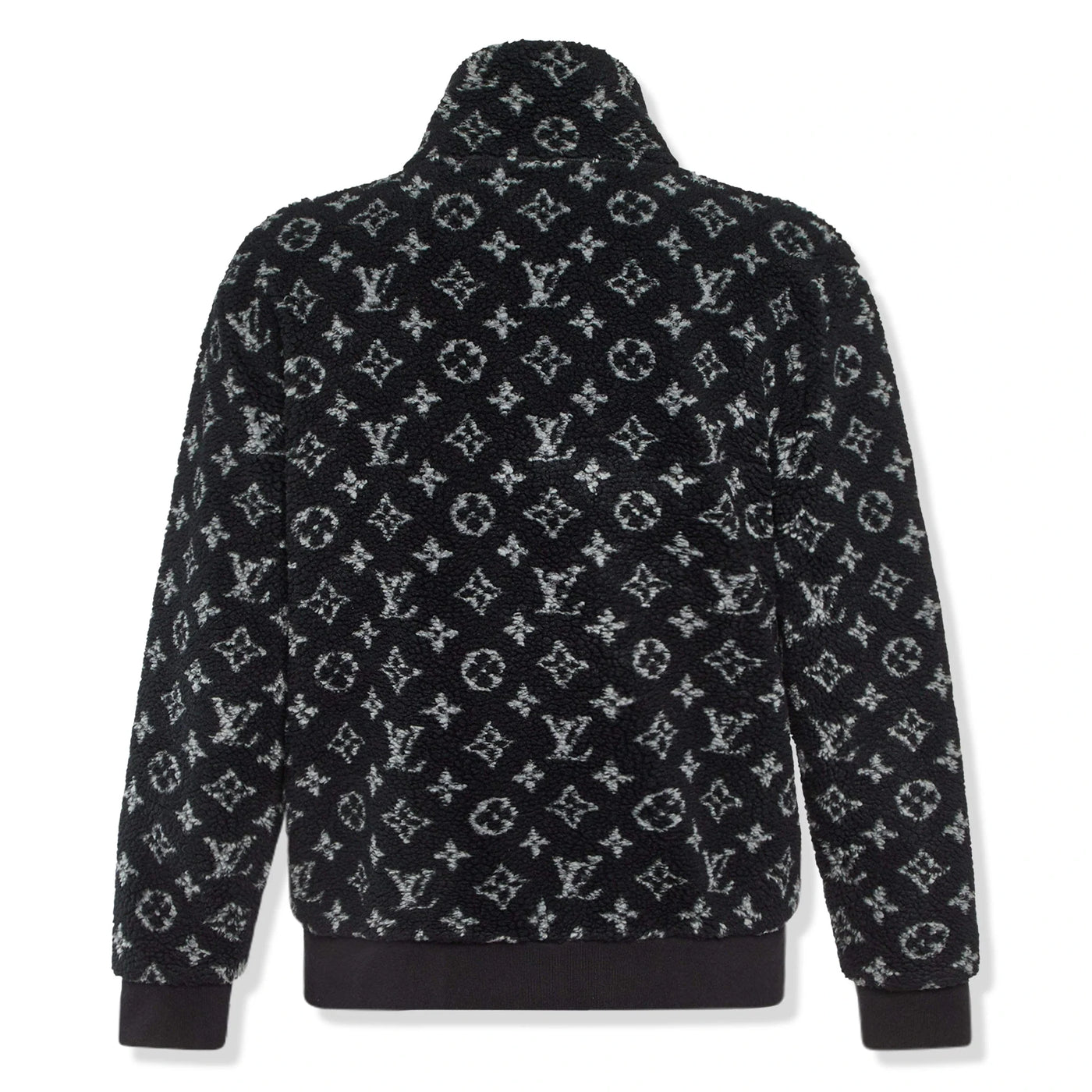 Veste Louis Vuitton Preloved - Monogram Fleece Noir Gris Zip-up — vue 2