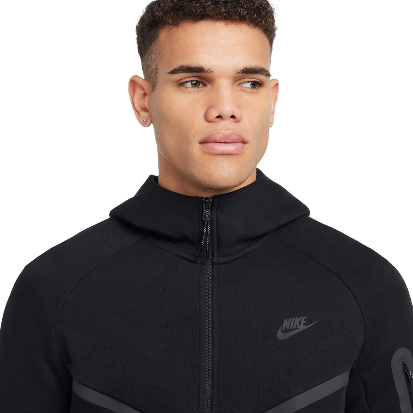Hoodie Nike Preloved - Tech Fleece Noir — vue 4