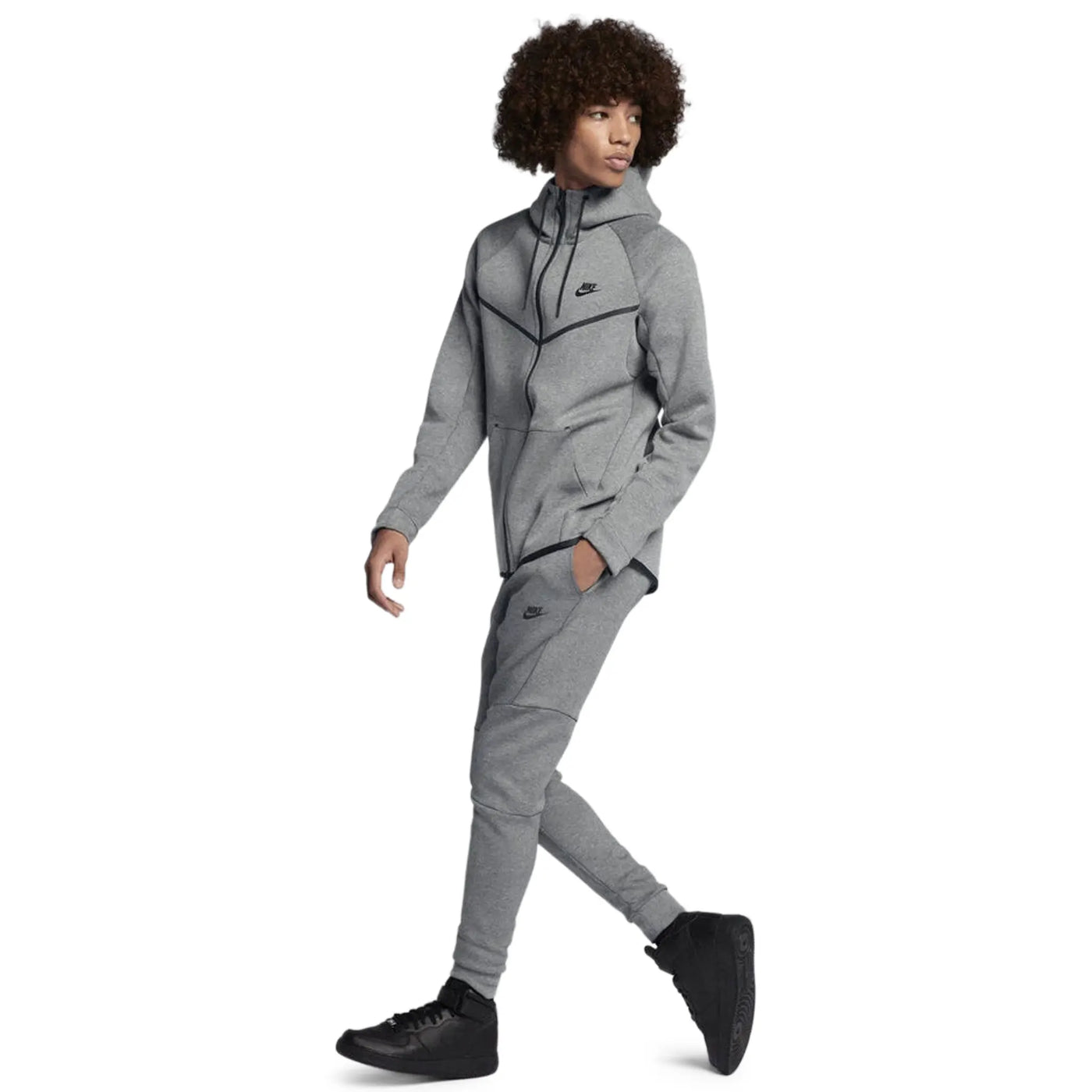 Survêtement Nike Preloved - Tech Fleece Carbon Heather Gris Tracksuit — vue 3