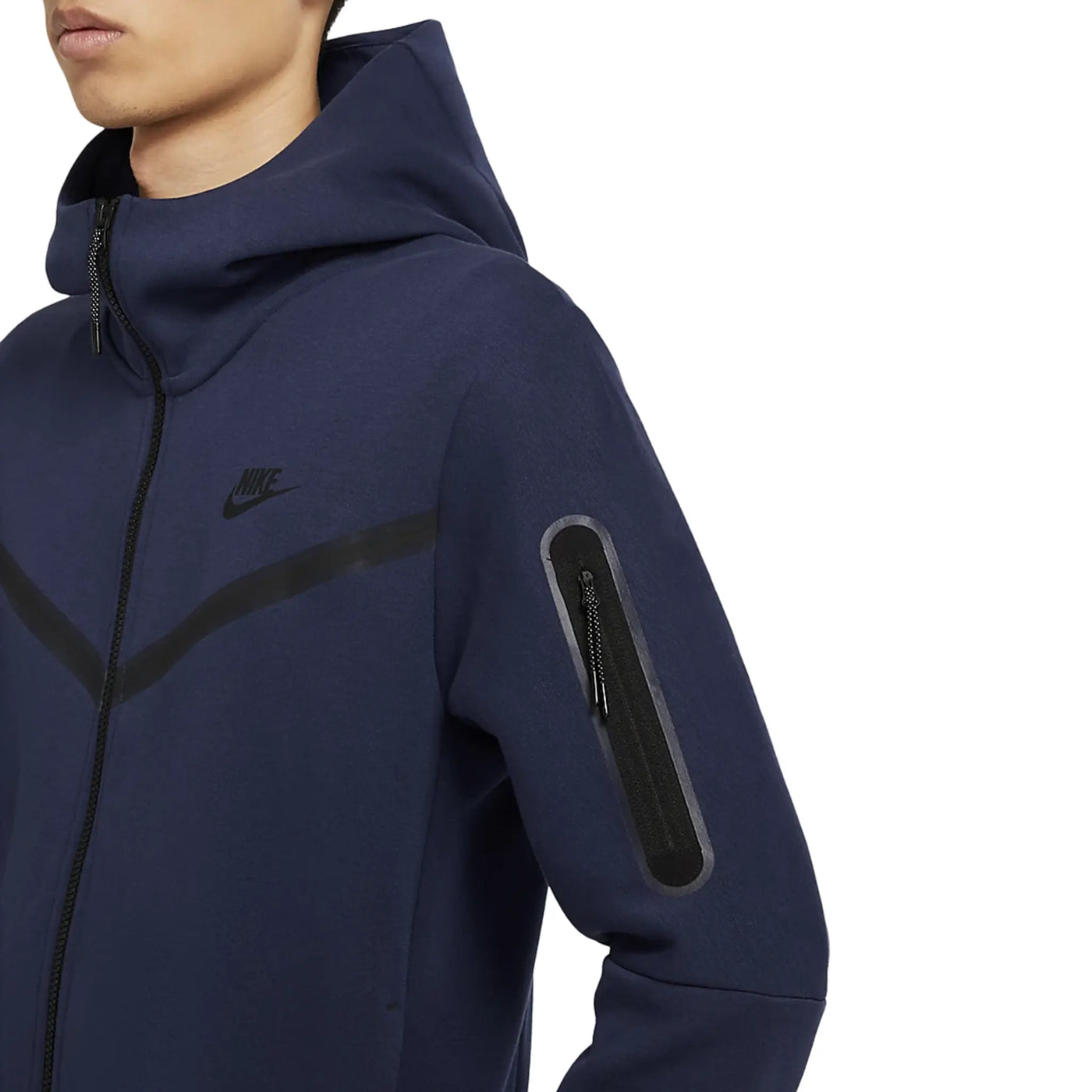 Hoodie Nike Preloved - Tech Fleece Marine — vue 5