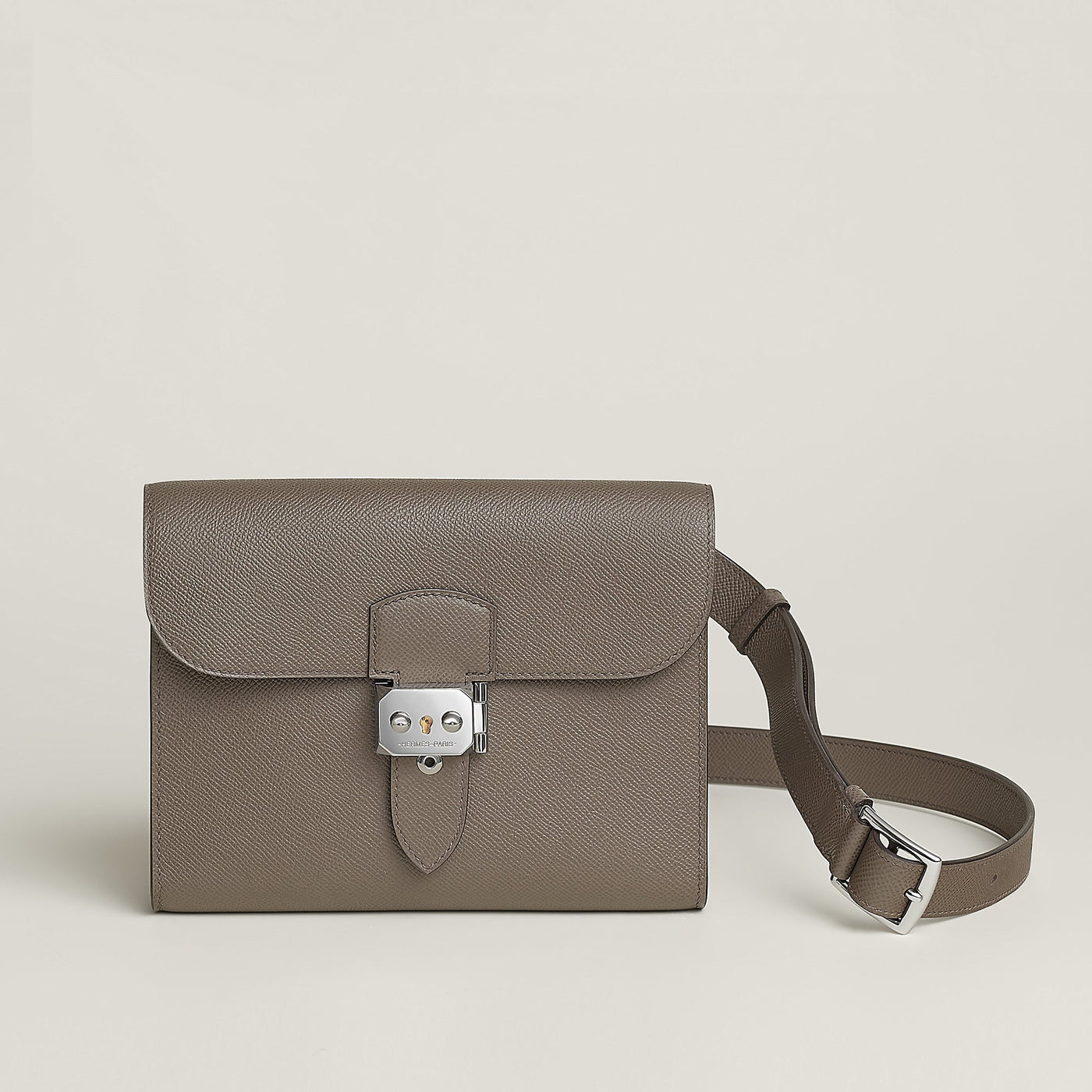 Sac Hermès à Dépêches 21 Gris Étain (F) — vue 4