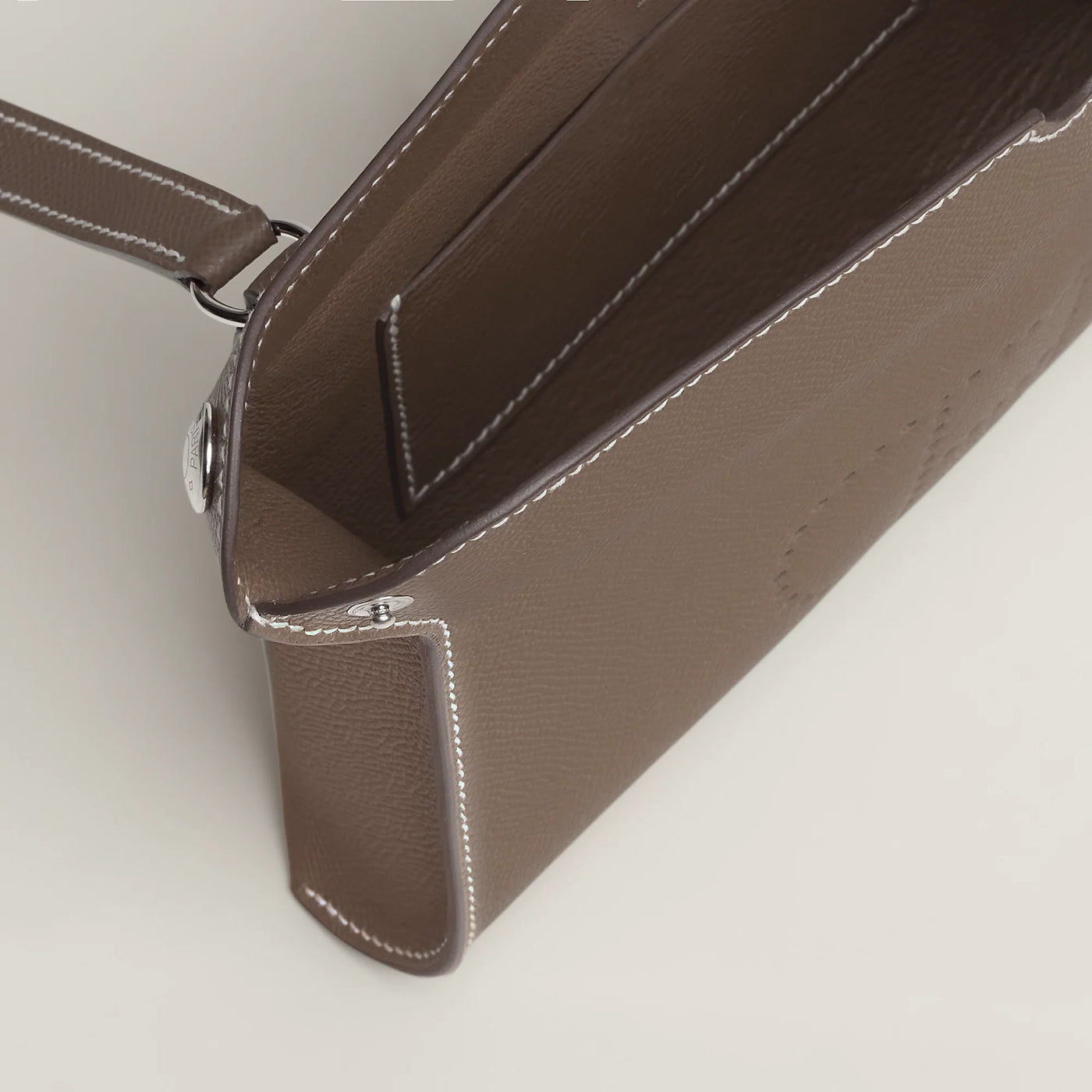 Sac Hermès Hermès Videpoches Étoupe (F) — vue 3
