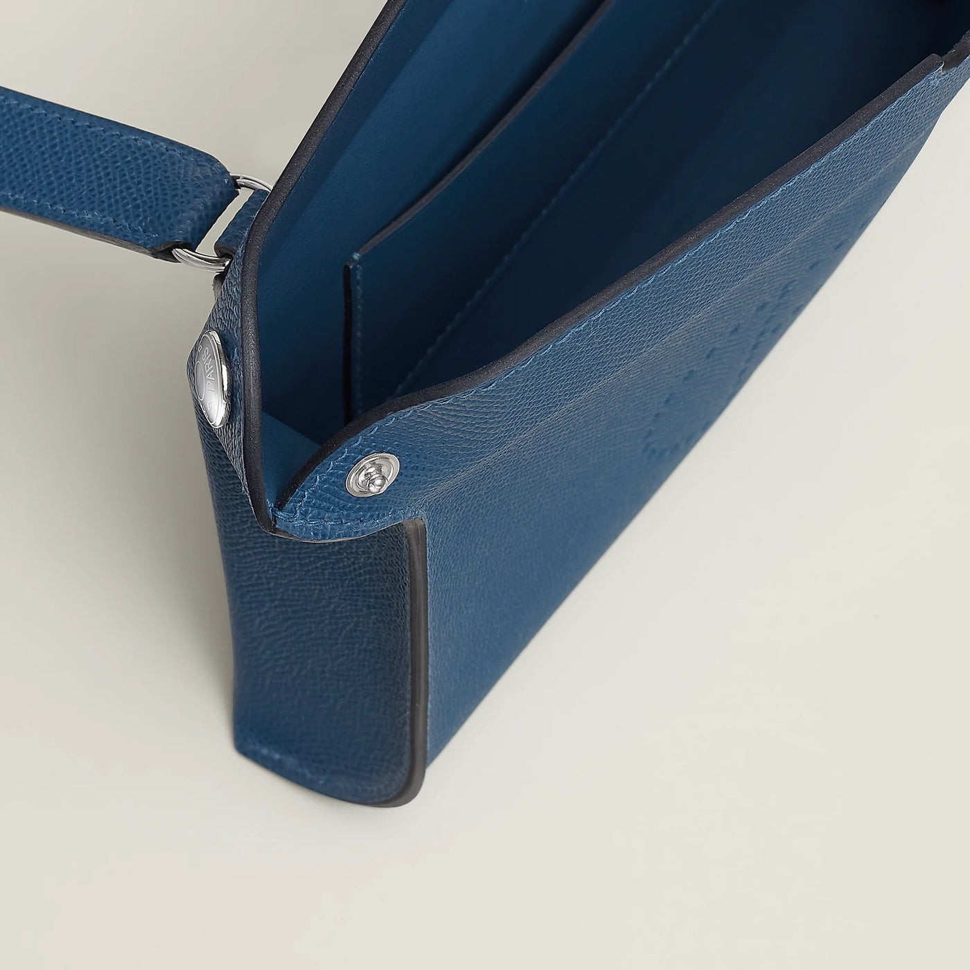 Sac Hermès Hermès Videpoches Bleu (F) — vue 2