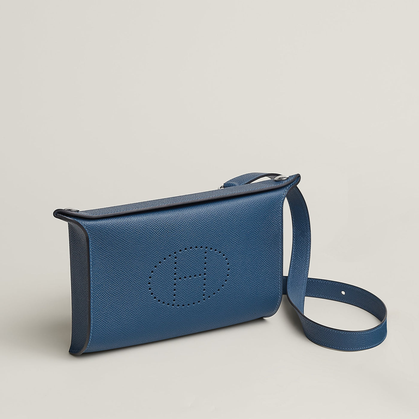 Sac Hermès Hermès Videpoches Bleu (F) — vue 3