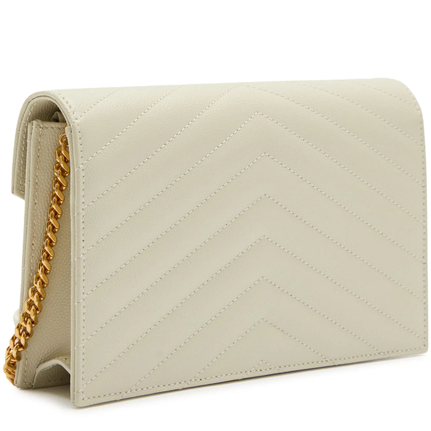 Sac à bandoulière Saint Laurent Monogram Envelope Blanc Vintage Crossbody — vue 2