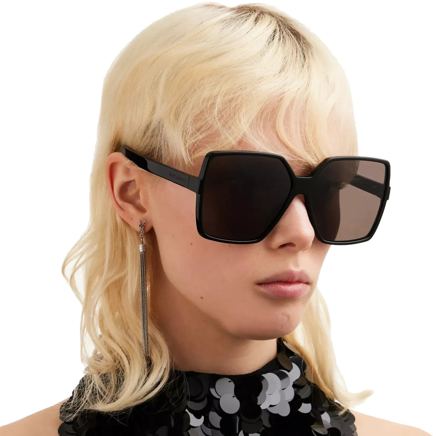 Lunettes de soleil Saint Laurent SL 232 001 Betty Noir — vue 2