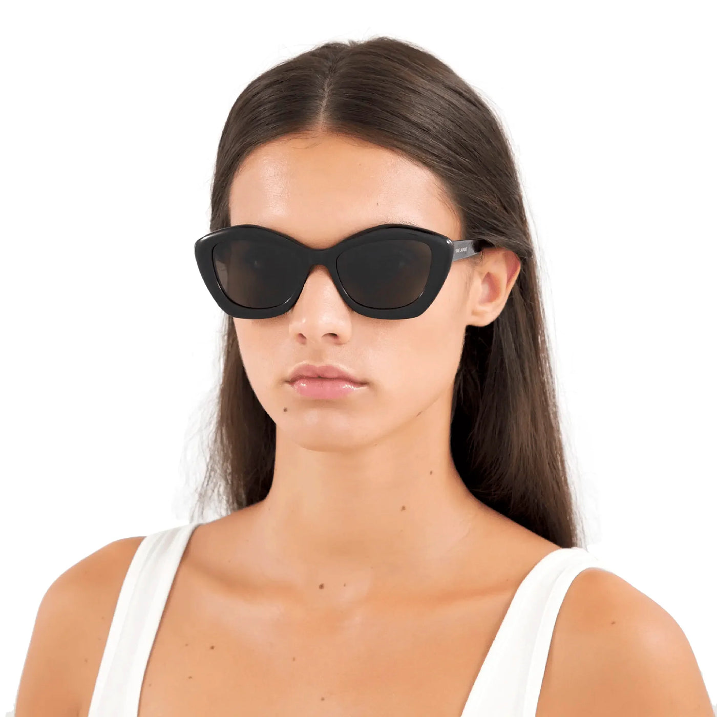 Lunettes de soleil Saint Laurent SL 68 001 Cat Eye Noir — vue 2