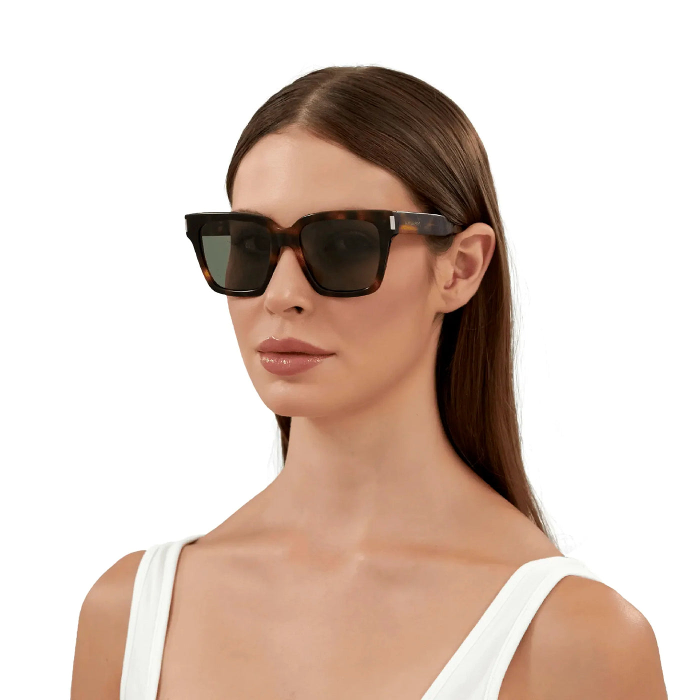 Lunettes de soleil Saint Laurent Sun SL 507 003 Havana — vue 2