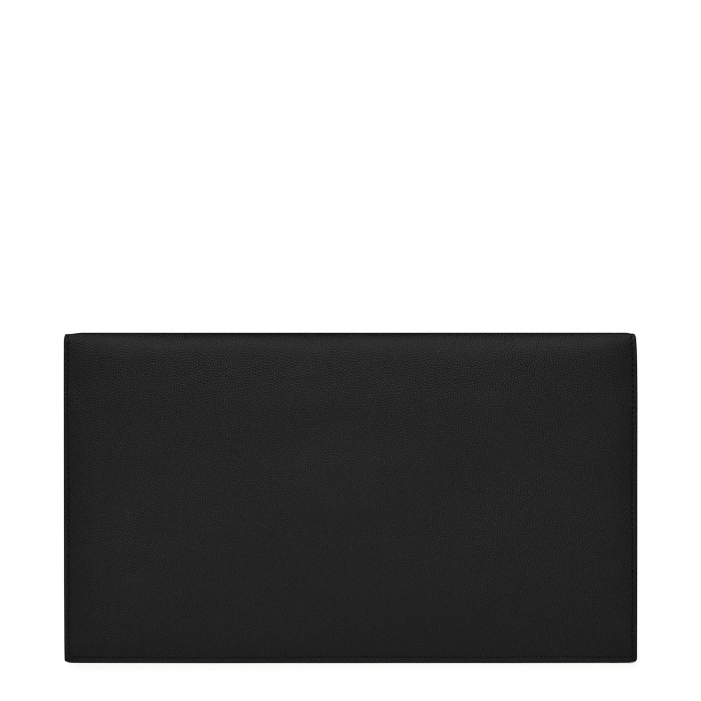Pochette Saint Laurent Uptown Grain de Poudre Leather Noir — vue 2