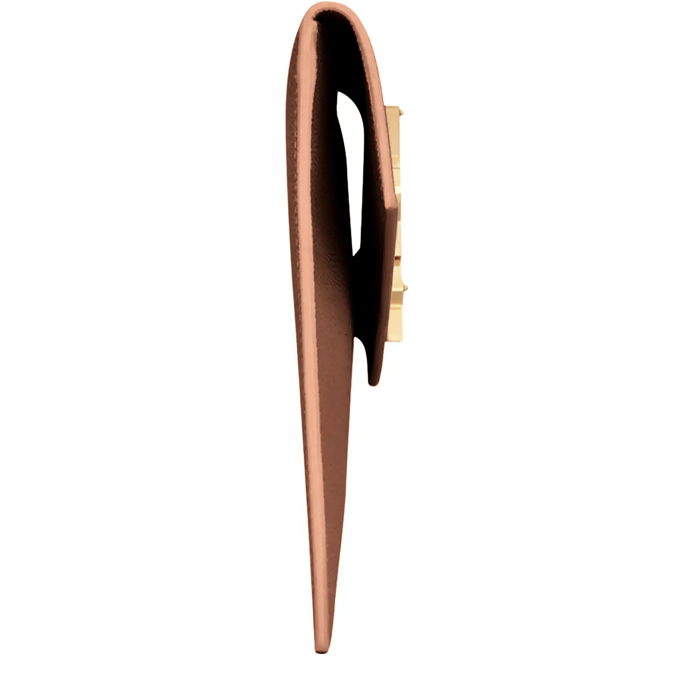 Pochette Saint Laurent Uptown Grain de Poudre Leather Camel — vue 3