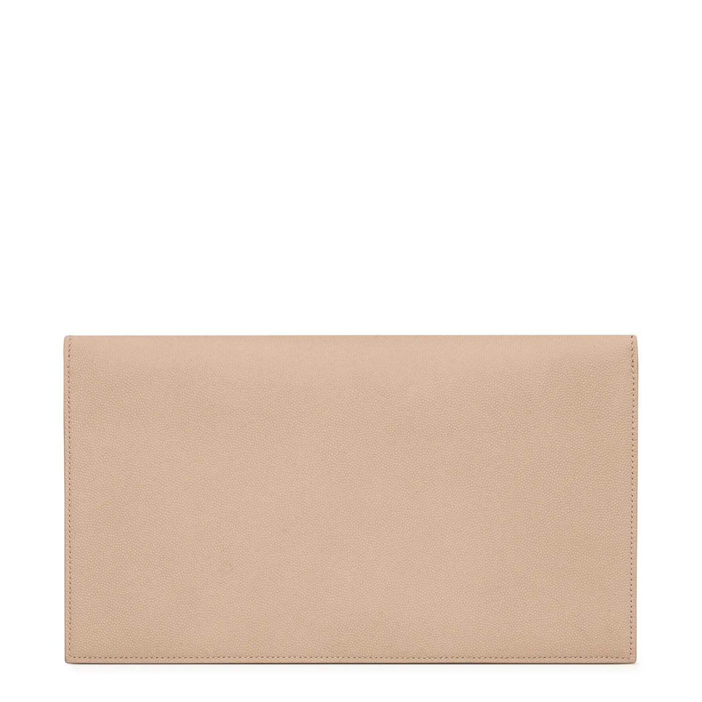Pochette Saint Laurent Uptown Grain de Poudre Leather Foncé Beige — vue 2