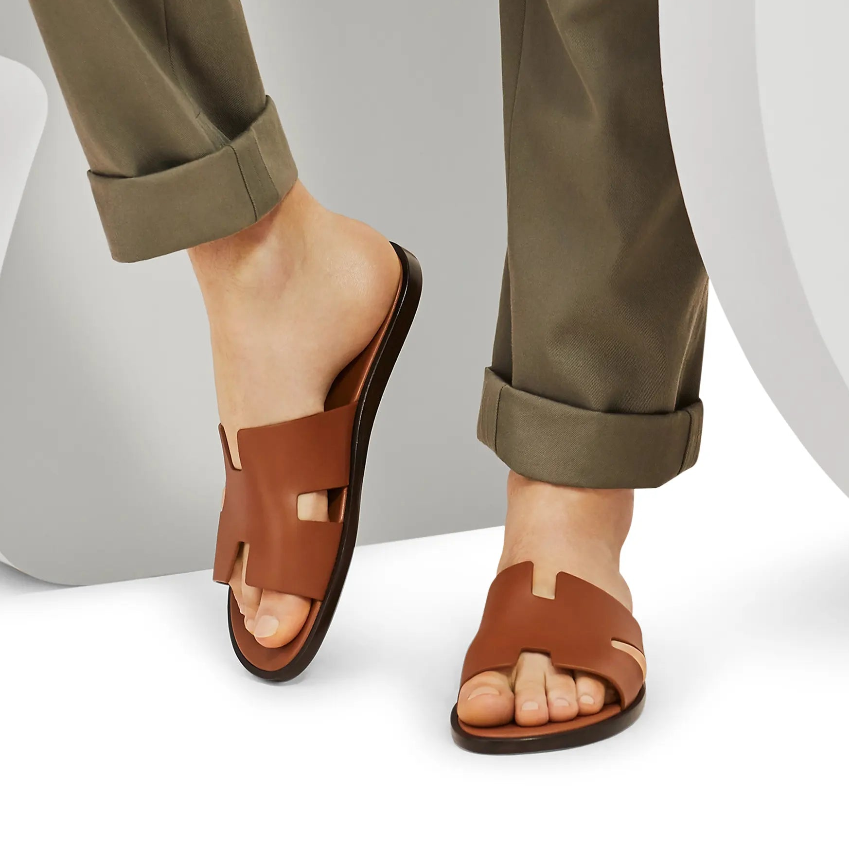 Sandales Cuir — Or — vue 5 | COMOCLO