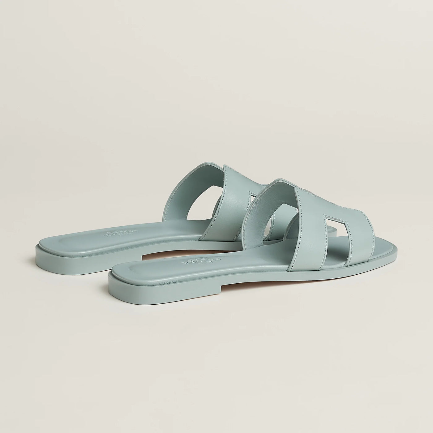 Sandales Hermès Oran Bleu Glacier — vue 4