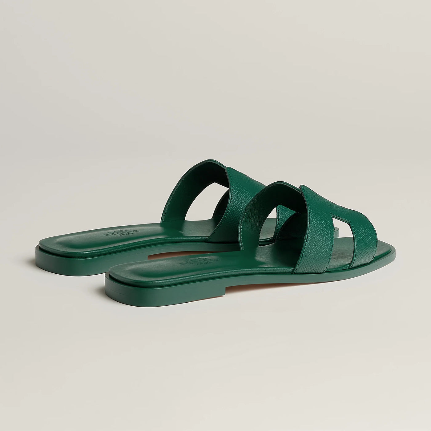 Sandales Hermès Oran Vert Oyat — vue 4