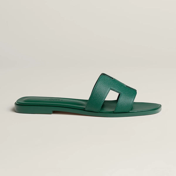Sandales Hermès Oran Vert Oyat