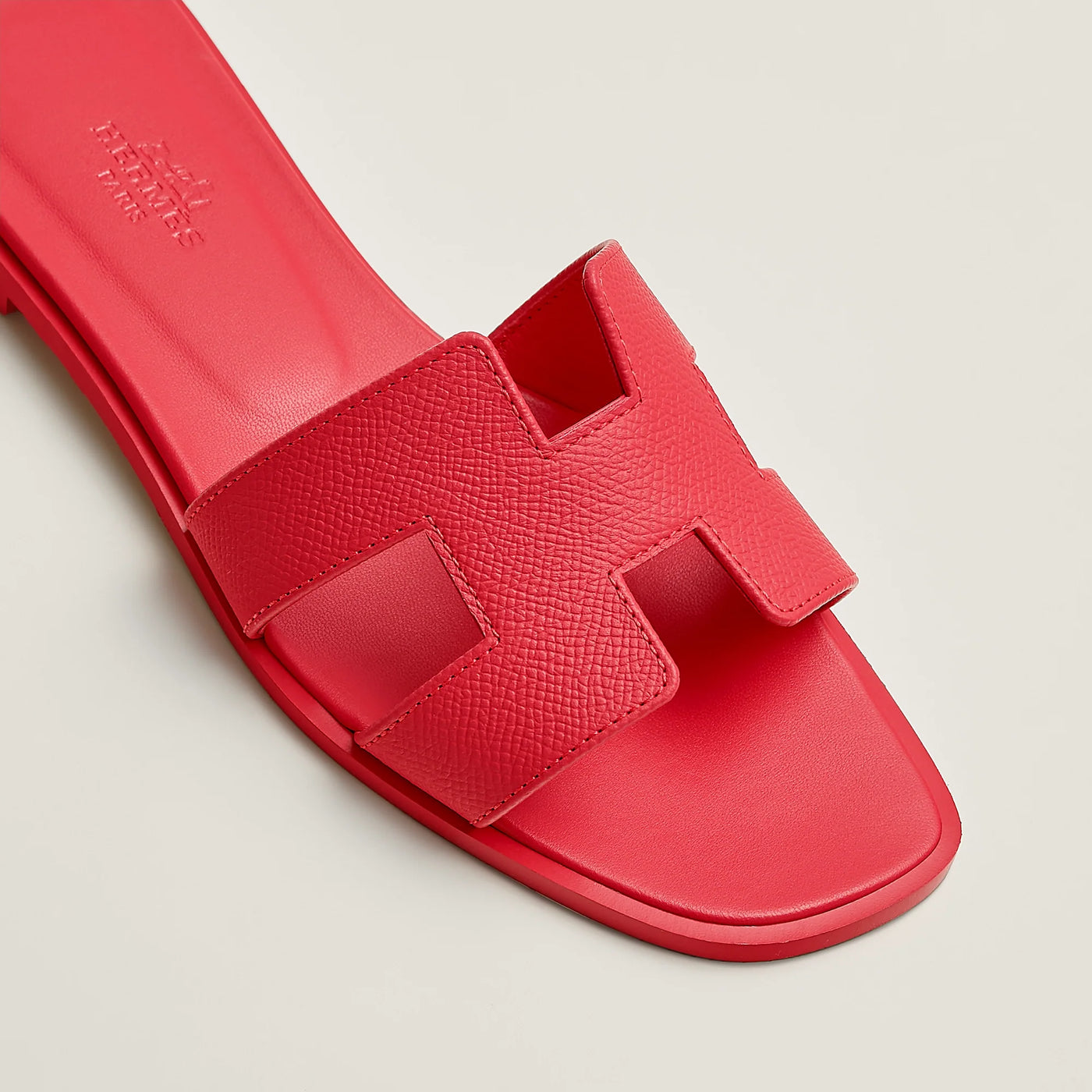 Sandales Hermès Oran Rose Grenade — vue 3