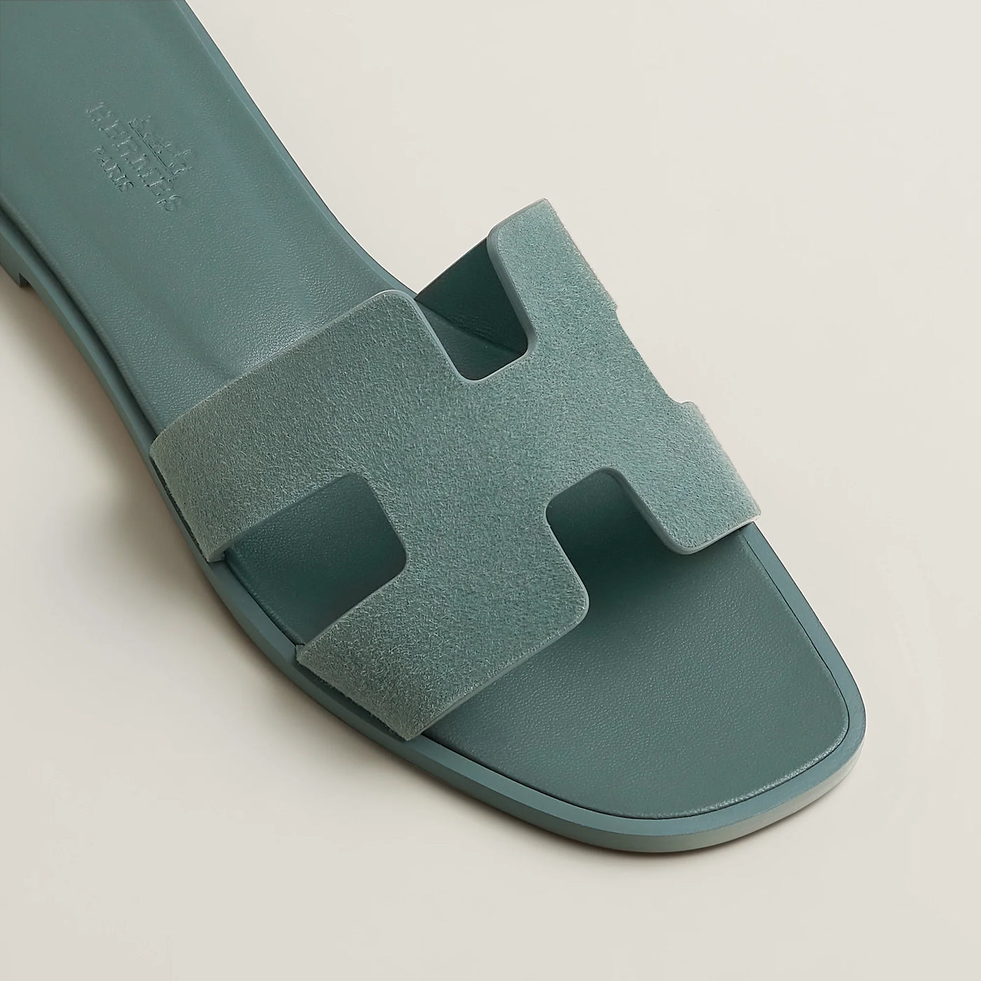 Sandales Hermès Oran Bleu Tonnerre — vue 3