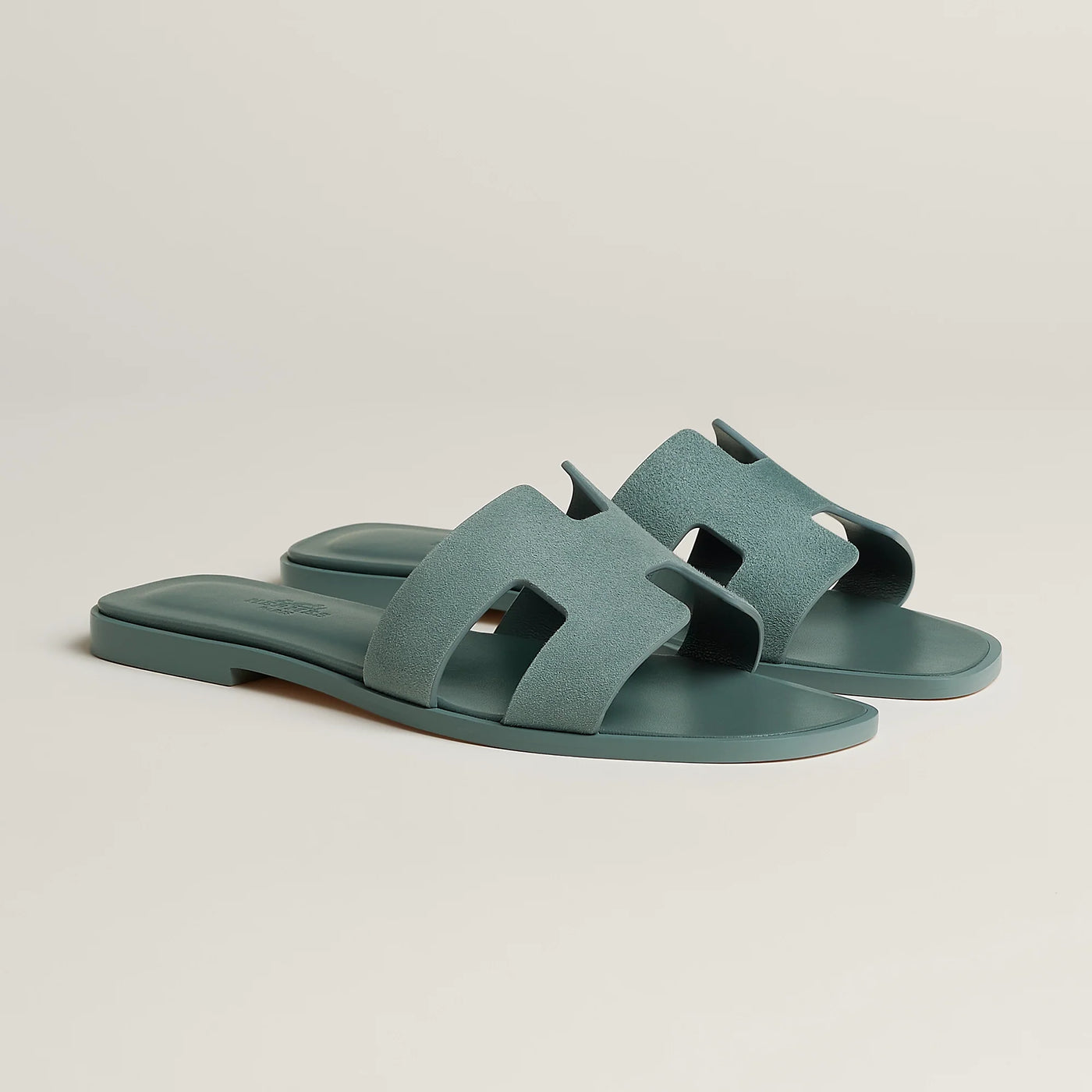 Sandales Hermès Oran Bleu Tonnerre — vue 2