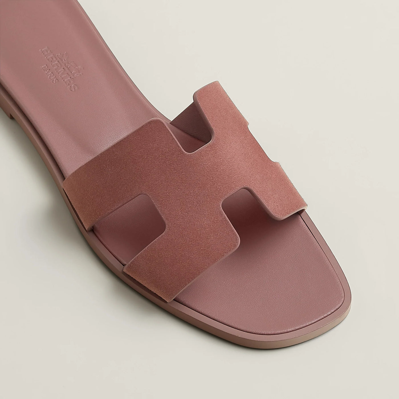 Sandales Hermès Oran Rose Antique — vue 3